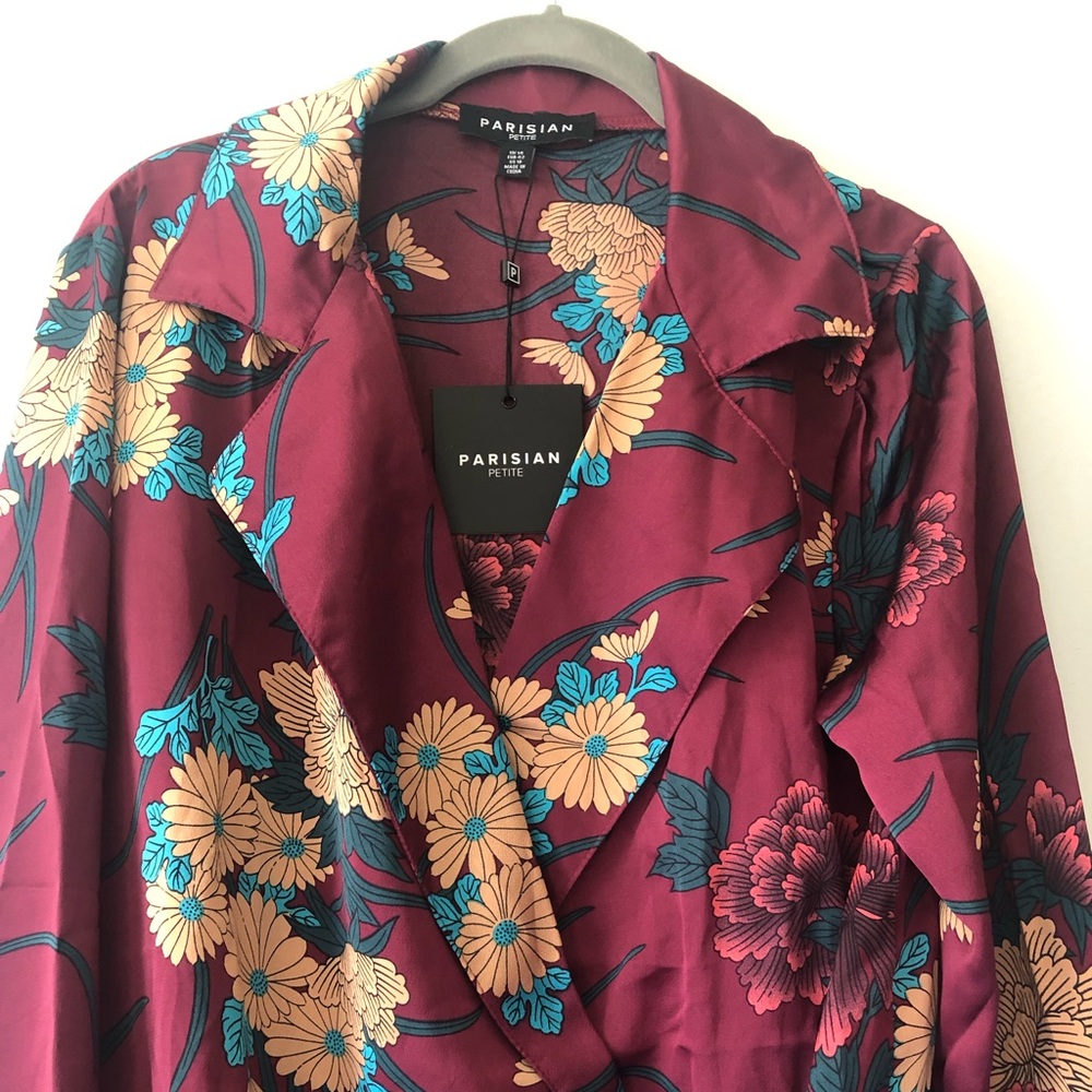NWT floral silky bodysuit